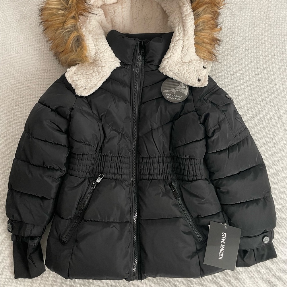New STEVE MADDEN GIRLS JACKET BLACK